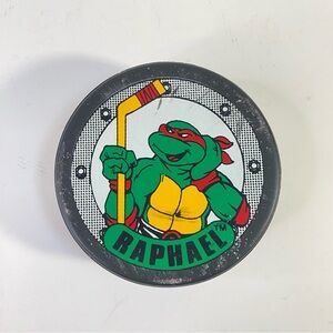 Teenage Mutant Ninja Turtles Raphael Official Hockey Puck, Vintage 80s/90s